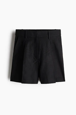 Linen-Blend Shorts