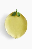 Lemon-shaped Stoneware Serving Plate