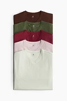 5-pack Slim Fit V-neck T-shirts