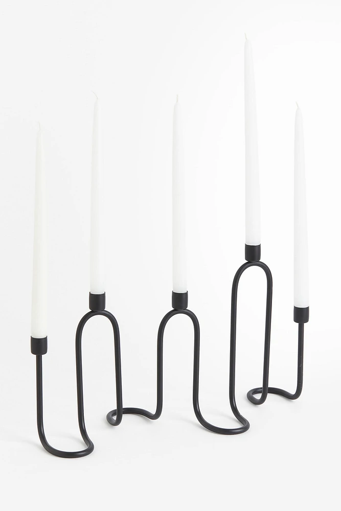 Wavy Metal Candelabra