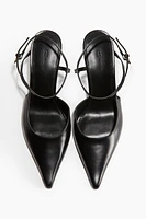 Pointed-Toe Leather Pumps