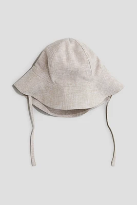 Linen-Blend Sun Hat