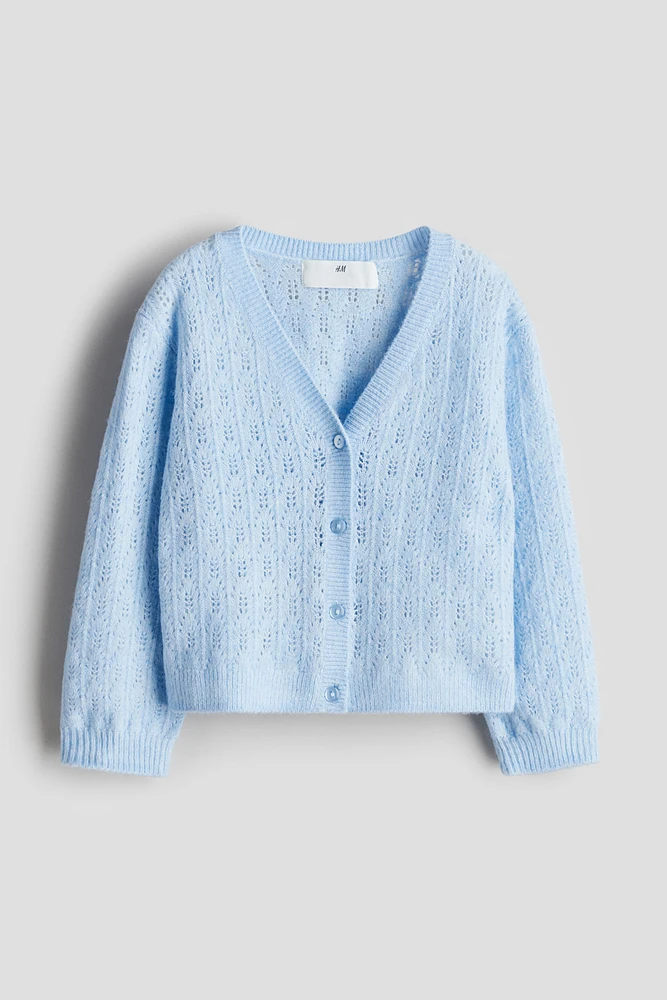 Pointelle-knit cardigan