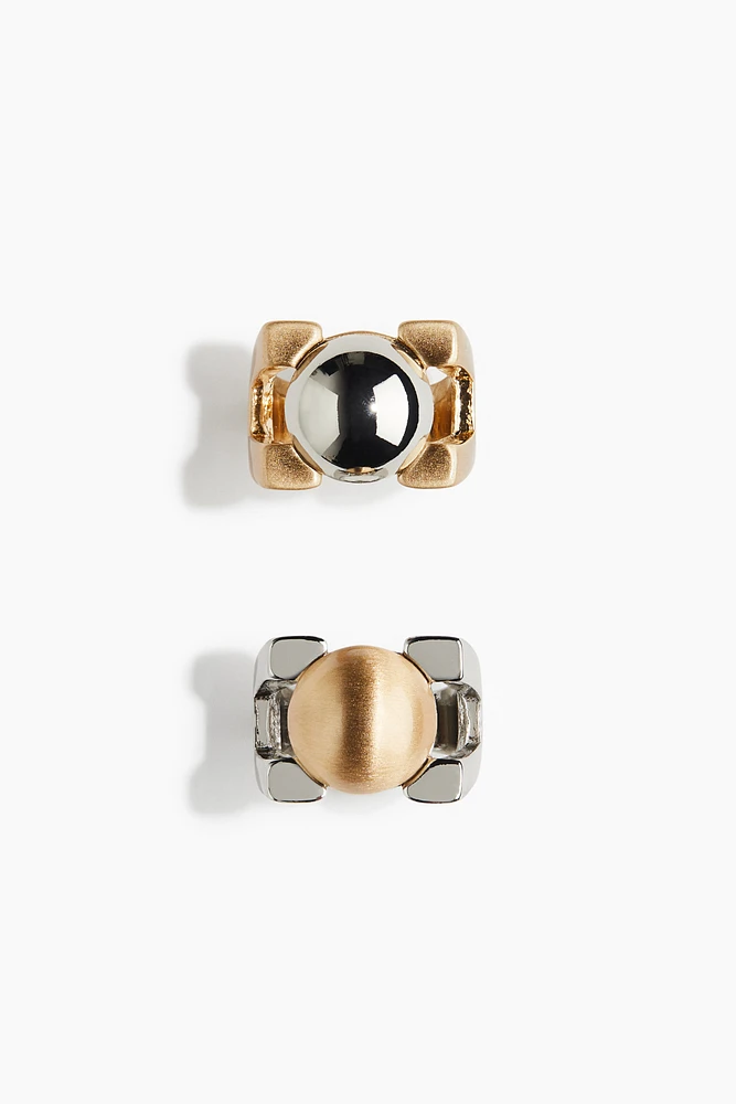 2-pack Two-Toned Rings