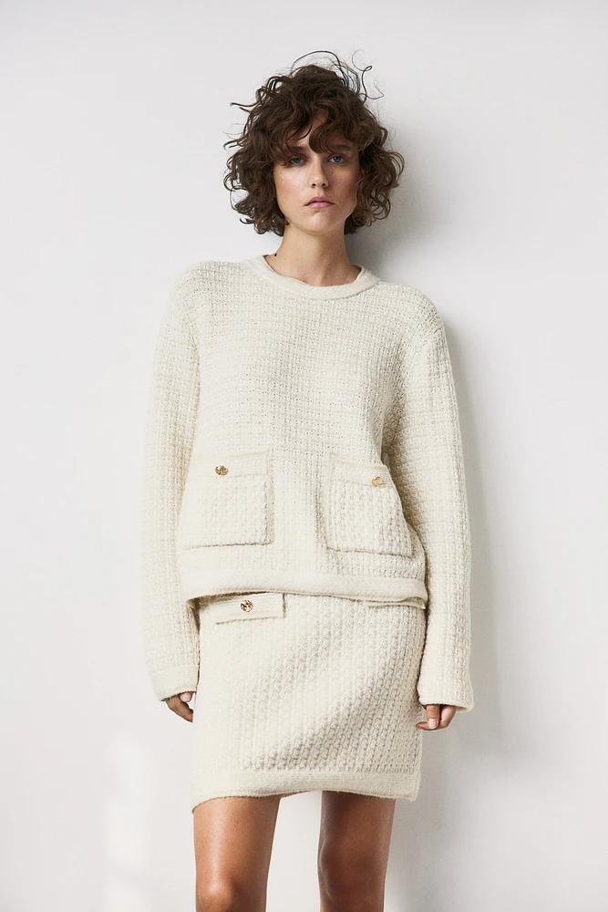 Pointelle-Knit Sweater