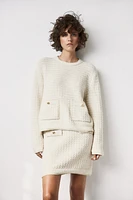 Pointelle-Knit Sweater