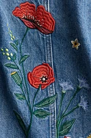 Veste en denim avec broderies