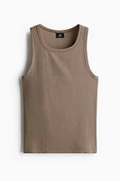 Slim-Fit Ribbed Tank Top