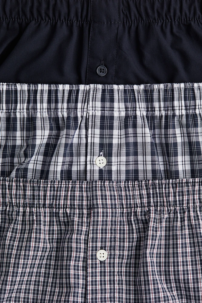 3-pack Woven Cotton Boxer Shorts