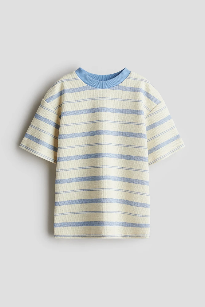 T-shirt ample à motif jacquard