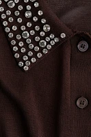 Rhinestone-Embellished Cardigan