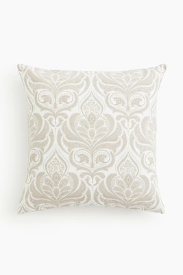 Damask-patterned Cushion Cover