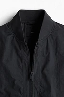 Regular Fit Nylon Bomber Jacket