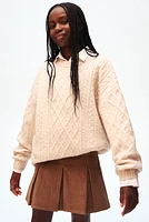 Pleated Corduroy Skirt