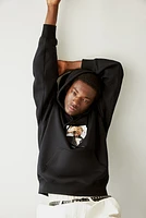 Loose Fit Printed Hoodie