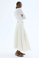 Long Pleated Skirt