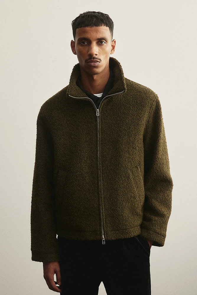 Regular Fit Wool-Blend Bouclé Jacket