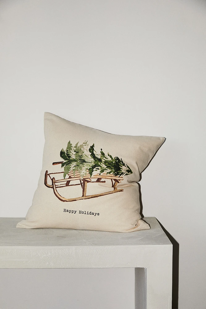 Printed Cotton Cushion Cover