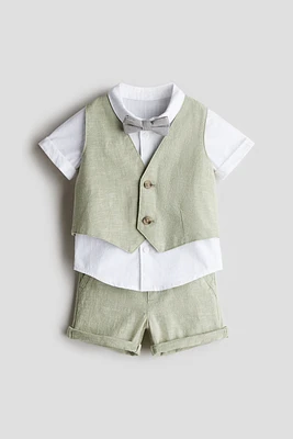 4-Piece Linen-Blend Dressy Set