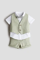 4-Piece Linen-Blend Dressy Set