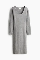 Scoop-Neck Rib-Knit Dress