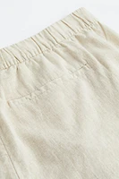 Regular Fit Linen-blend Pants