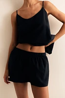 Linen-Blend Shorts