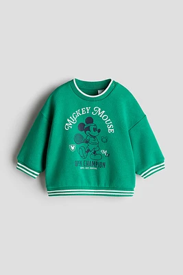 Sweatshirt with Printed Motif