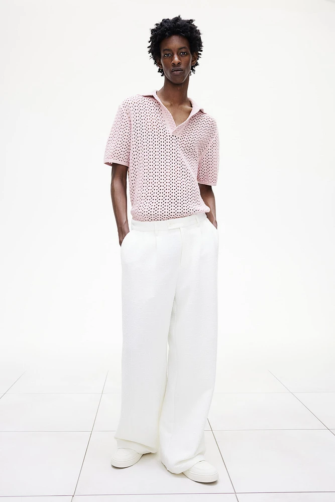 Polo Coupe Flottante en maille pointelle
