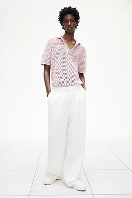 Polo Coupe Flottante en maille pointelle
