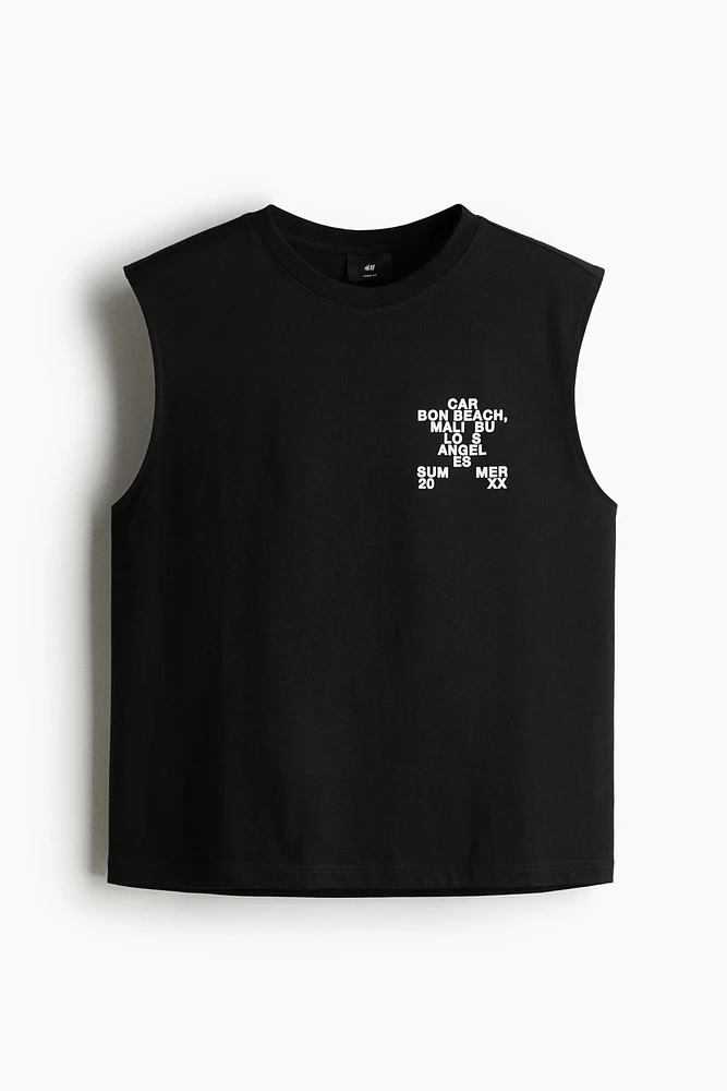 Loose-Fit Printed Tank Top