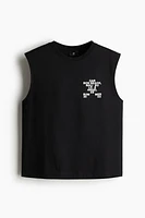 Loose-Fit Printed Tank Top
