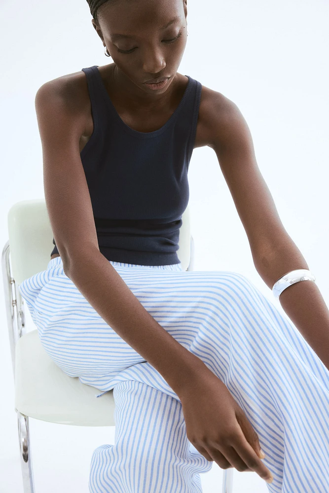 Linen-Blend Pants