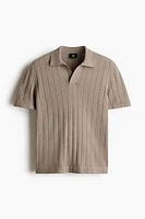 Regular Fit Linen-Blend Polo Shirt
