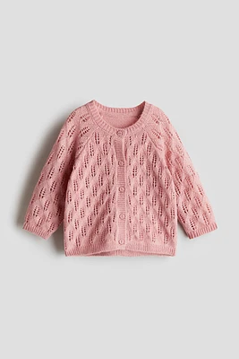 Pointelle-Knit Cardigan