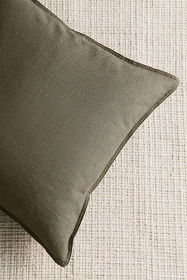 Housse de coussin en lin mélangé