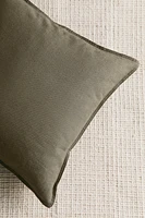 Housse de coussin en lin mélangé