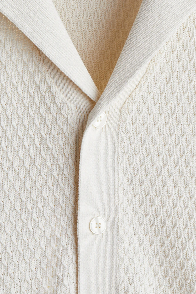 Chemise classique en tricot texturé