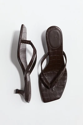 Kitten-Heeled Sandals
