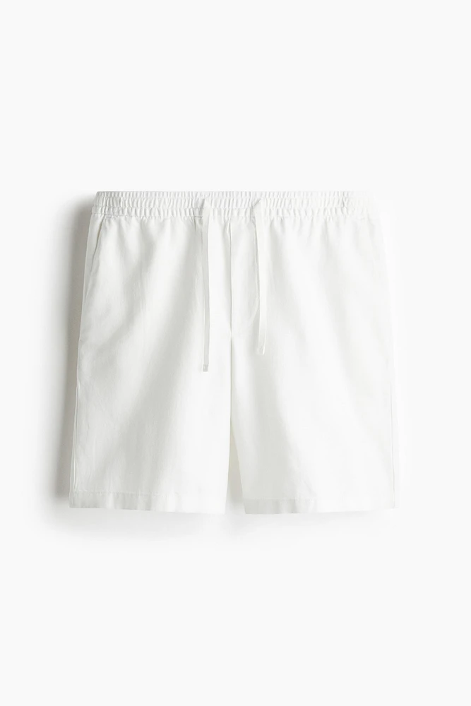 Short décontracté en lin mélangé