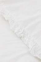 Ruffle-trimmed King/Queen Duvet Cover Set
