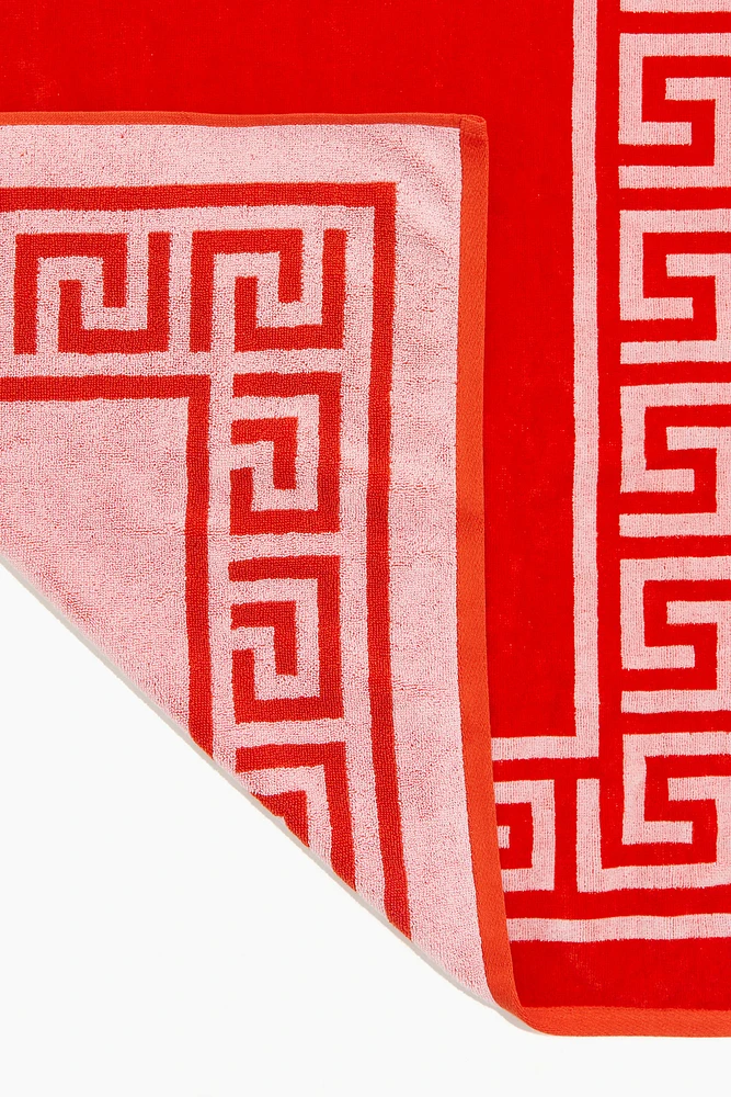 Greek Key Beach Towel