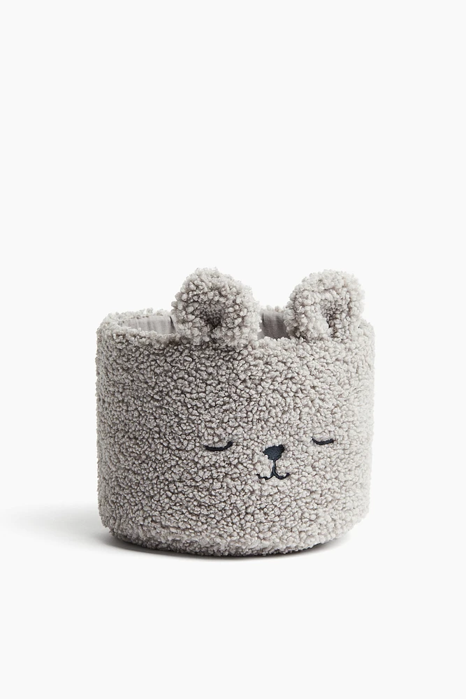 Teddy Fleece Storage Basket