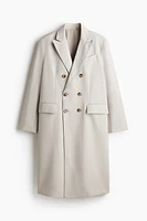 Relaxed-Fit Double-Breasted Twill Coat