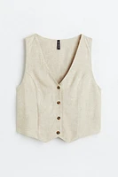 Linen-blend Suit Vest