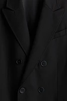 Manteau croisé coupe décontractée en sergé