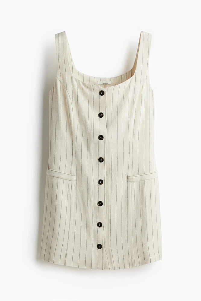 Sleeveless Linen-Blend Dress