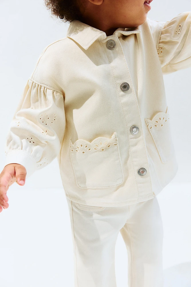 Overshirt with Eyelet Embroidery