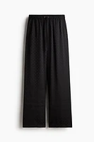 Wide-Leg Drawstring Pants