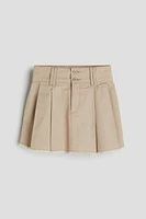 Pleated A-line Skirt